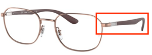 Branches originales Ray-Ban RB6462 vue, couleur 2943 · Cuivre