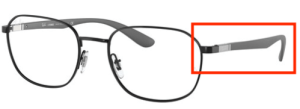 Branches originales Ray-Ban RB6462 vue, couleur 3057 · Noir