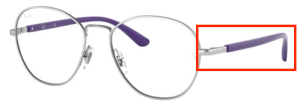 Branches originales Ray-Ban RB6470 vue, couleur 3114 · Argent
