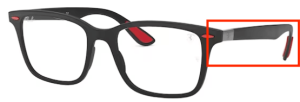 Branches originales Ray-Ban RB7144M vue, couleur F602 · Noir