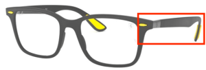 Branches originales Ray-Ban RB7144M vue, couleur F608 · Gris