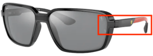 Branches originales Ray-Ban RB8360M, couleur F661 · Noir