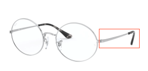 Branches originales Ray-Ban RB1970V Oval, couleur 2501 · Argent