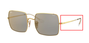 Branches originales Ray-Ban RB1971 Square, couleur 001 · Or
