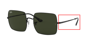 Branches originales Ray-Ban RB1971 Square, couleur 9148 · Noir