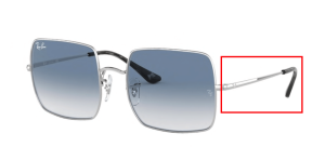 Branches originales Ray-Ban RB1971 Square, couleur 9149 · Argent