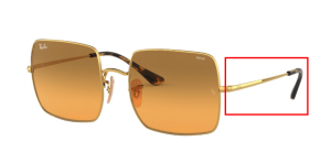 Branches originales Ray-Ban RB1971 Square, couleur 9150 · Or