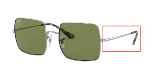Branches originales Ray-Ban RB1971 Square, couleur 9197 · Argent