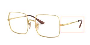 Branches originales Ray-Ban RB1971V vue, couleur 2500 · Arista