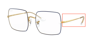 Branches originales Ray-Ban RB1971V vue, couleur 3105 · Bleu sur legend or