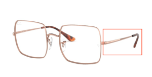Branches originales Ray-Ban RB1971V vue, couleur 2943 · Cuivre