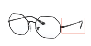 Branches originales Ray-Ban RB1972 vue, couleur 2509 · Noir brillant