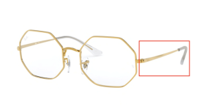 Branches originales Ray-Ban RB1972 vue, couleur 3086 · Legend or