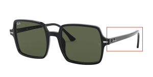 Branches originales Ray-Ban RB1973 Square II, couleur 901 · Noir
