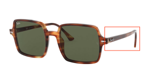 Branches originales Ray-Ban RB1973 Square II, couleur 954 · Écaille clair