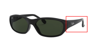 Branches originales Ray-Ban RB2016 Daddy O, couleur 601 · Noir
