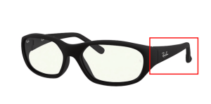 Branches originales Ray-Ban RB2016 Daddy O, couleur 601S · Noir mat