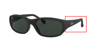 Branches originales Ray-Ban RB2016 Daddy O, couleur W2578 · Rubber noir