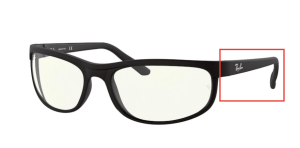 Branches originales Ray-Ban RB2027 Predator 2, couleur 601S · Noir mat
