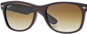 Verres originaux Ray-Ban RB2132 New Wayfarer, couleur 51 · Marron clair dégradé
