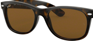 Verres originaux Ray-Ban RB2132 New Wayfarer, couleur 57 · Polarizaded marron