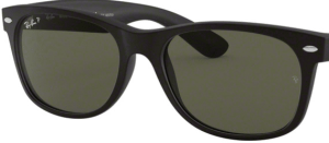 Verres originaux Ray-Ban RB2132 New Wayfarer, couleur 58 · Vert polarisé