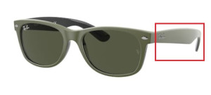 Branches originales Ray-Ban RB2132 New Wayfarer, couleur 6465 · Vert