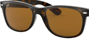 Verres originaux Ray-Ban RB2132 New Wayfarer, couleur B15 · Marron