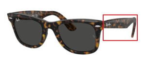 Branches originales Ray-Ban RB2140 Wayfarer, couleur 1292 · Carey