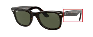 Branches originales Ray-Ban RB2140 Wayfarer, couleur 902 · Havane