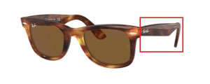 Branches originales Ray-Ban RB2140 Wayfarer, couleur 954 · Écaille clair