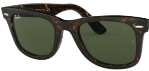 Verres originaux Ray-Ban RB2140 Wayfarer, couleur G15 · Vert classique