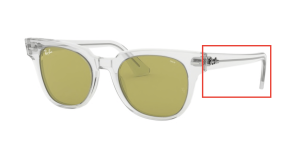 Branches originales Ray-Ban RB2168 Meteor, couleur 912 · Trasparent