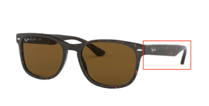 Branches originales Ray-Ban RB2184, couleur 902 · Havane