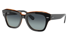 Verres originaux Ray-Ban RB2186 State Street, couleur 41 · Gris bleu dégradé