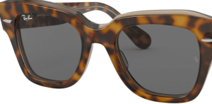 Verres originaux Ray-Ban RB2186 State Street, couleur B1 · Gris foncé