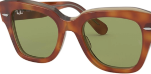 Verres originaux Ray-Ban RB2186 State Street, couleur 4E · Vert