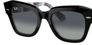 Verres originaux Ray-Ban RB2186 State Street, couleur 3A · Transparent dégradé vert