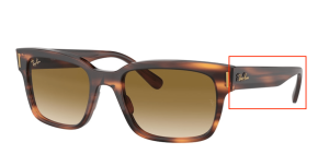 Branches originales Ray-Ban RB2190 Jeffrey, couleur 954 · Écaille clair