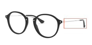 Branches originales Ray-Ban RB2447V vue, couleur 2000 · Noir brillant