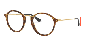 Branches originales Ray-Ban RB2447V vue, couleur 5494 · Marron havane
