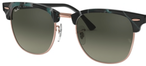 Verres originaux Ray-Ban RB3016 Clubmaster, couleur 71 · Gris bleu dégradé