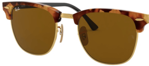 Verres originaux Ray-Ban RB3016 Clubmaster, couleur B15 · Marron