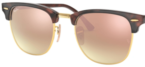 Verres originaux Ray-Ban RB3016 Clubmaster, couleur 7O · Cuivre clair flash miroir