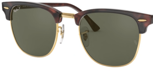 Verres originaux Ray-Ban RB3016 Clubmaster, couleur 58 · Vert polarisé