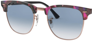 Verres originaux Ray-Ban RB3016 Clubmaster, couleur 3F · Bleu dégradé