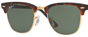 Verres originaux Ray-Ban RB3016 Clubmaster, couleur 8E · Vert polarisé
