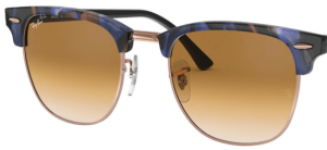 Verres originaux Ray-Ban RB3016 Clubmaster, couleur 51 · Marron clair dégradé