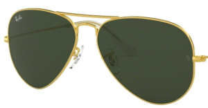 Verres originaux Ray-Ban RB3025 Aviator, couleur G15 · Vert classique