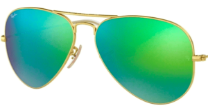 Verres originaux Ray-Ban RB3025 Aviator, couleur 19 · Vert flash miroir